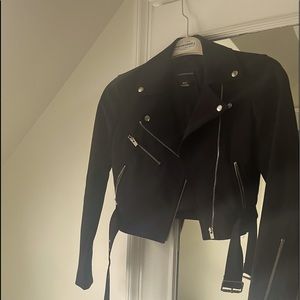 Club Monaco cropped Moto jacket